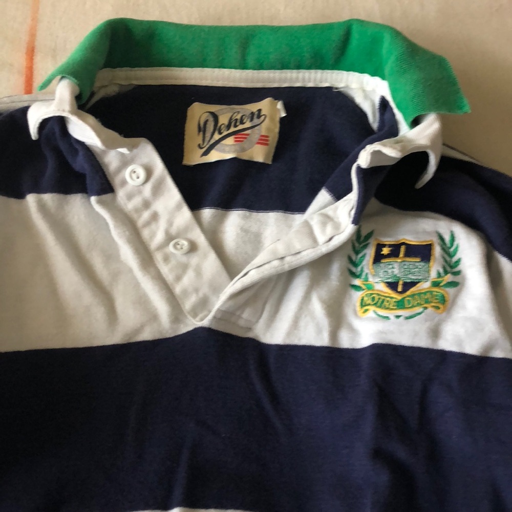 Vintage Notre Dame Long Sleeved Polo